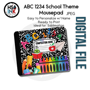 
                  
                    HS INK Digital Notebook School Theme Mousepad Design File
                  
                