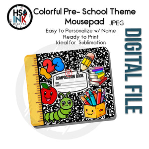 
                  
                    HS INK Digital Notebook School Theme Mousepad Design File
                  
                