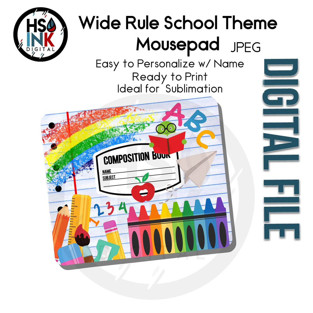 
                  
                    HS INK Digital Notebook School Theme Mousepad Design File
                  
                