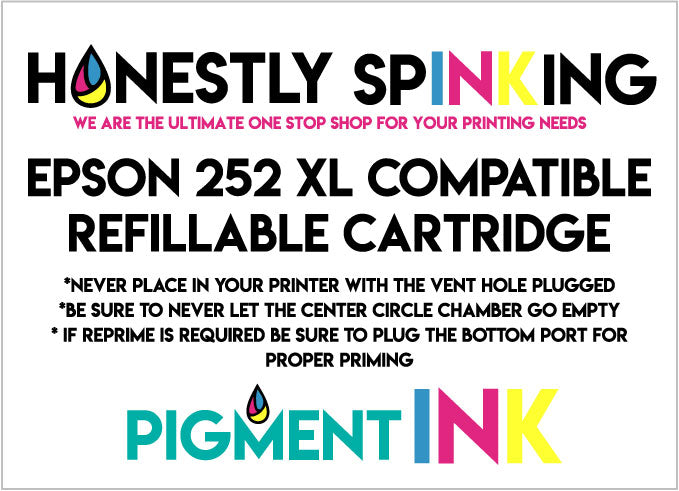 Honestly SpINKing Epson 252 XL Ink Cartridge Labels – HS INK 365