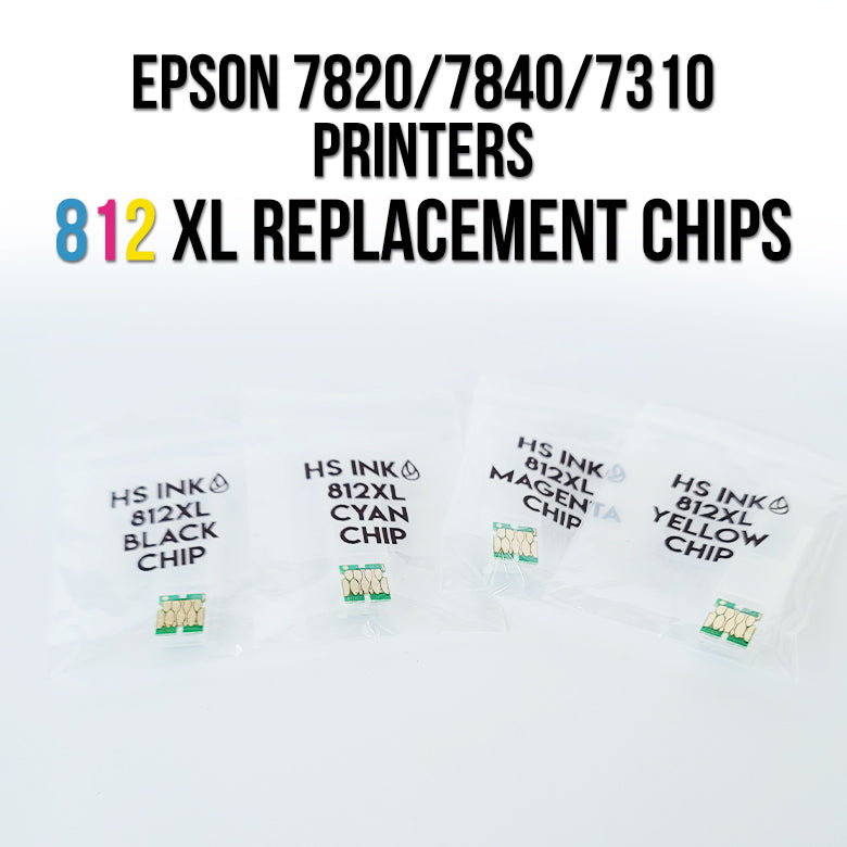 Honestly SpINKing Epson 812 XL Replacement Chips for WF 7820 / 7840/ 7310 / C-7000 Printers
