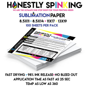 Sublimation Transfer Paper 13x19 for Epson Printers, 100 sheets,  sublimation paper, sublimation transfer paper