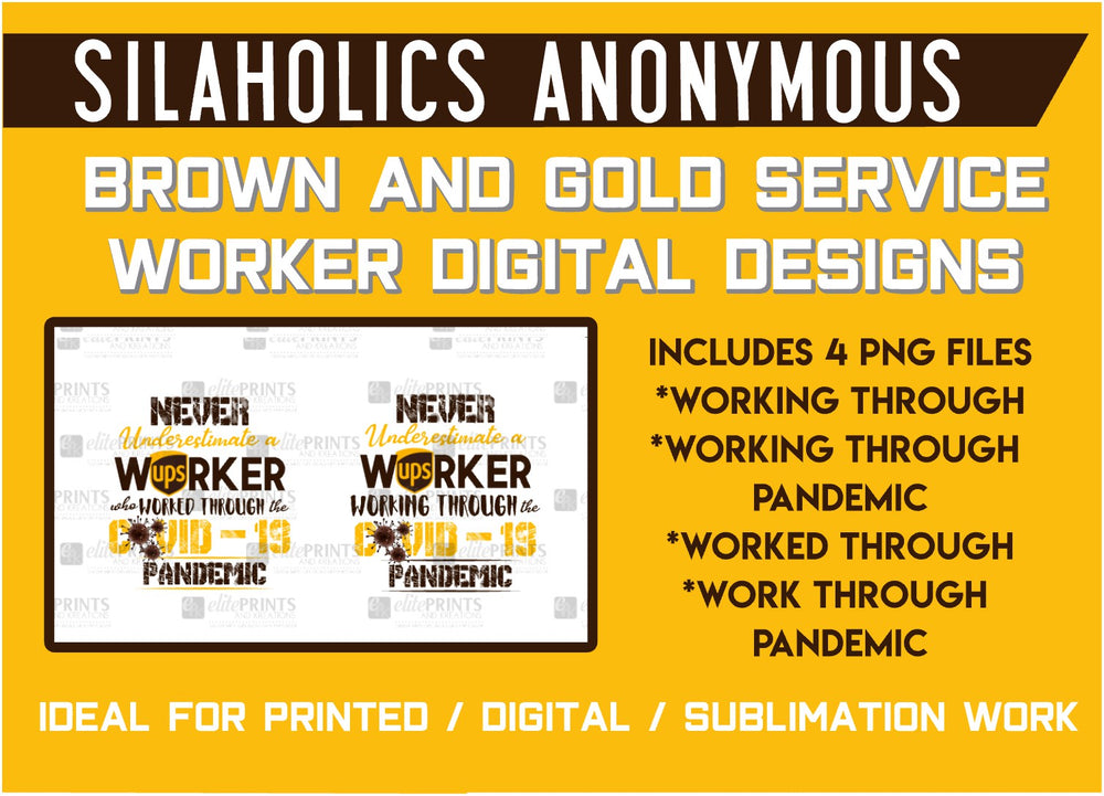 
                  
                    HS INK Digital Never Underestimate Design - Brown and Gold Worker
                  
                